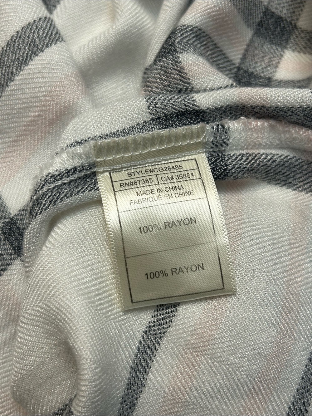 Cupcakes & Cashmere Woman’s Sleeveless White & Gray Plaid Dress w Tie Belt SZ S - Picture 11 of 11